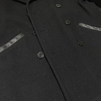 【現状渡し品】【メンズ】 THE CRIME クライミー WOOL MELTON PEA COAT ウールメルトン Pコート アウター ジャケット 147-260815-ko-09-teih サイズ：M カラー：ブラック 万代Net店