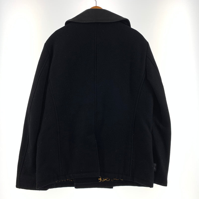 【現状渡し品】【メンズ】 THE CRIME クライミー WOOL MELTON PEA COAT ウールメルトン Pコート アウター ジャケット 147-260815-ko-09-teih サイズ：M カラー：ブラック 万代Net店