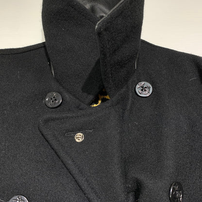 【現状渡し品】【メンズ】 THE CRIME クライミー WOOL MELTON PEA COAT ウールメルトン Pコート アウター ジャケット 147-260815-ko-09-teih サイズ：M カラー：ブラック 万代Net店