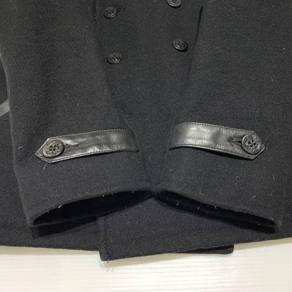【現状渡し品】【メンズ】 THE CRIME クライミー WOOL MELTON PEA COAT ウールメルトン Pコート アウター ジャケット 147-260815-ko-09-teih サイズ：M カラー：ブラック 万代Net店