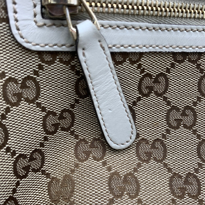 【中古品】【レディース】 GUCCI グッチ GG CANVAS SHOULDER BAG LEATHER 388930 GGキャンバスショルダーバッグ レザー カバン 180-260822-ss-06-teih サイズ：※使用感、型崩れあり カラー：総柄 万代Net店