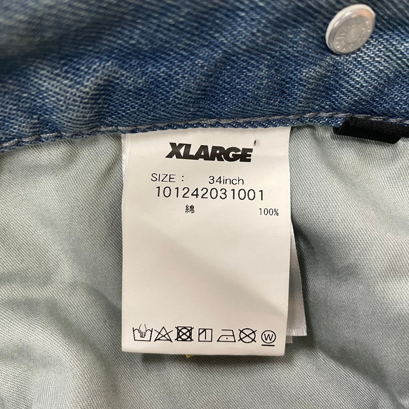 【中古品】【メンズ】 XLARGE エクストララージ BAGGY DENIM PANTS 101242031001 バギー デニムパンツ ボトムス ジーンズ 153-260826-ss-11-teih サイズ：34 カラー：インディゴ 万代Net店