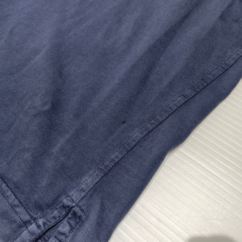 【現状渡し品】【メンズ】 PRADA プラダ TRIANGLE LOGO COTTON SHIRT UJL92A トライアングル ロゴ コットンシャツ 長袖 トップス 141-260818-ko-14-teih サイズ：M カラー：ネイビー 万代Net店