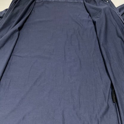 【現状渡し品】【メンズ】 PRADA プラダ TRIANGLE LOGO COTTON SHIRT UJL92A トライアングル ロゴ コットンシャツ 長袖 トップス 141-260818-ko-14-teih サイズ：M カラー：ネイビー 万代Net店