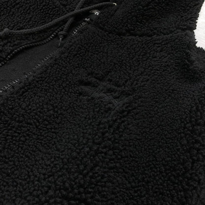 【現状渡し品】【メンズ】 STUSSY ステューシー FLEECE ZIP UP PARKER 118412 フリース ジップアップ パーカー ライトアウター 142-260818-ko-25-teih サイズ：L カラー：ブラック 万代Net店