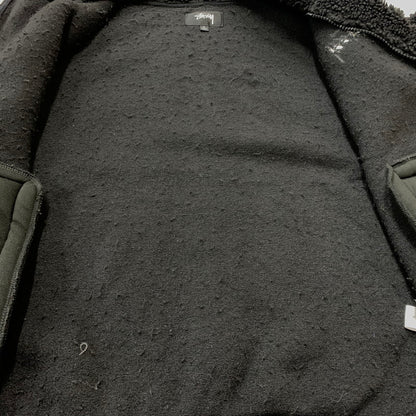 【現状渡し品】【メンズ】 STUSSY ステューシー FLEECE ZIP UP PARKER 118412 フリース ジップアップ パーカー ライトアウター 142-260818-ko-25-teih サイズ：L カラー：ブラック 万代Net店
