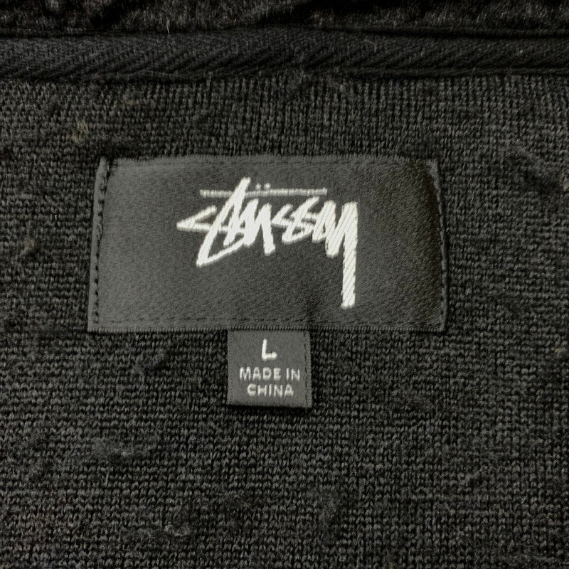 【現状渡し品】【メンズ】 STUSSY ステューシー FLEECE ZIP UP PARKER 118412 フリース ジップアップ パーカー ライトアウター 142-260818-ko-25-teih サイズ：L カラー：ブラック 万代Net店