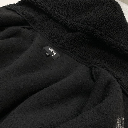 【現状渡し品】【メンズ】 STUSSY ステューシー FLEECE ZIP UP PARKER 118412 フリース ジップアップ パーカー ライトアウター 142-260818-ko-25-teih サイズ：L カラー：ブラック 万代Net店