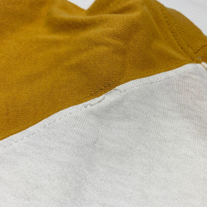 【中古品】【メンズ】 STUSSY ステューシー RAGLAN TEE ラグラン Tシャツ 半袖 トップス 七分丈 142-260818-ko-04-teih サイズ：XL カラー：イエローホワイト 万代Net店