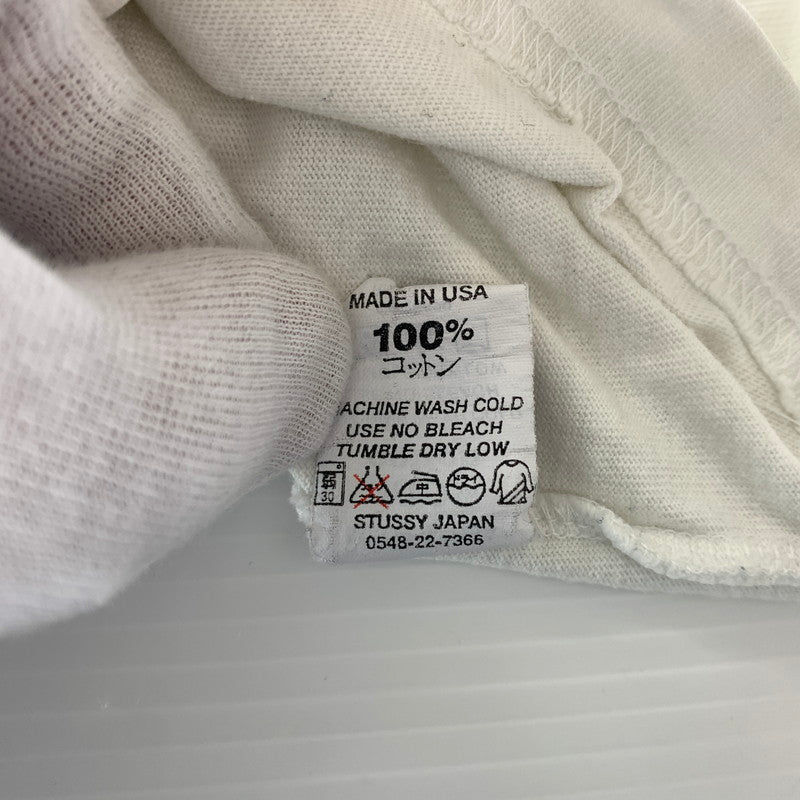 【中古品】【メンズ】 STUSSY ステューシー RAGLAN TEE ラグラン Tシャツ 半袖 トップス 七分丈 142-260818-ko-04-teih サイズ：XL カラー：イエローホワイト 万代Net店