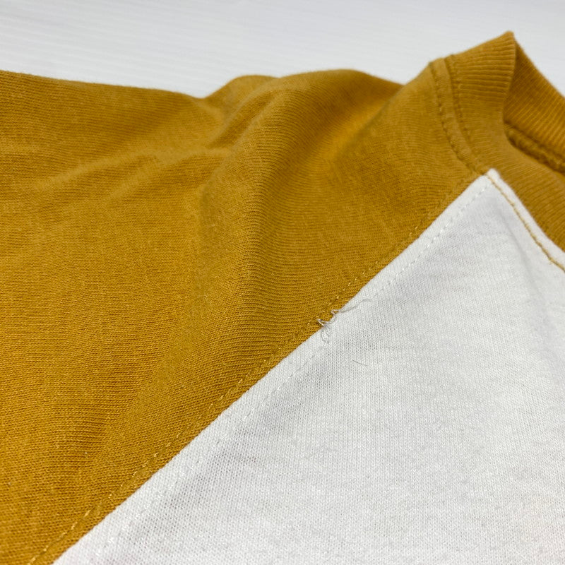 【中古品】【メンズ】 STUSSY ステューシー RAGLAN TEE ラグラン Tシャツ 半袖 トップス 七分丈 142-260818-ko-04-teih サイズ：XL カラー：イエローホワイト 万代Net店