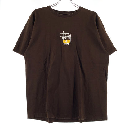 【中古品】【メンズ】 STUSSY ステューシー 4 LIFE S/S TEE MADE IN USA 4ライフ ショートスリーブ Tシャツ 半袖 トップス USA製 142-260818-ko-06-teih サイズ：XL カラー：ブラウン 万代Net店
