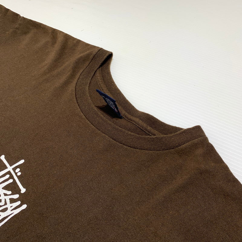 【中古品】【メンズ】 STUSSY ステューシー 4 LIFE S/S TEE MADE IN USA 4ライフ ショートスリーブ Tシャツ 半袖 トップス USA製 142-260818-ko-06-teih サイズ：XL カラー：ブラウン 万代Net店