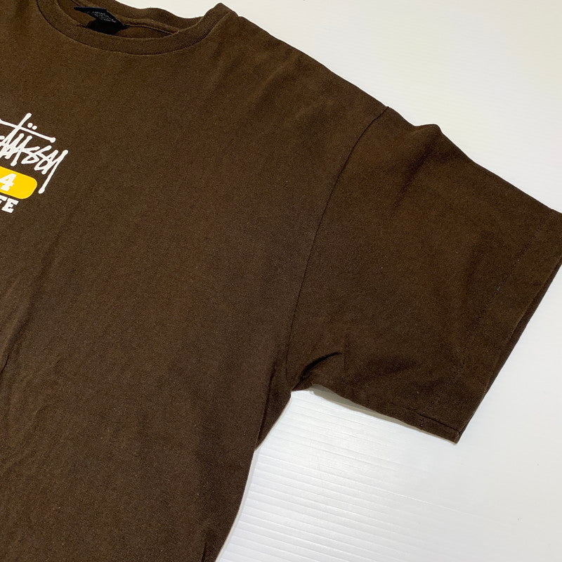 【中古品】【メンズ】 STUSSY ステューシー 4 LIFE S/S TEE MADE IN USA 4ライフ ショートスリーブ Tシャツ 半袖 トップス USA製 142-260818-ko-06-teih サイズ：XL カラー：ブラウン 万代Net店
