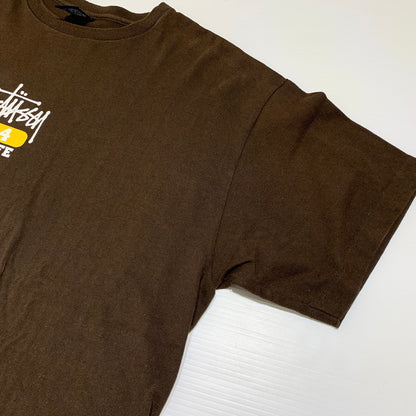 【中古品】【メンズ】 STUSSY ステューシー 4 LIFE S/S TEE MADE IN USA 4ライフ ショートスリーブ Tシャツ 半袖 トップス USA製 142-260818-ko-06-teih サイズ：XL カラー：ブラウン 万代Net店