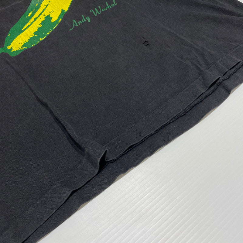 【現状渡し品】【メンズ】 UNKNOWN THE VELVET UNDERGROUND &NICO TEE VINTAGE ヴェルヴェット アンダーグラウンド＆ニコ Tシャツ 半袖 トップス ヴィンテージ 145-260818-ko-11-teih サイズ：不明 カラー：ブラック 万代Net店