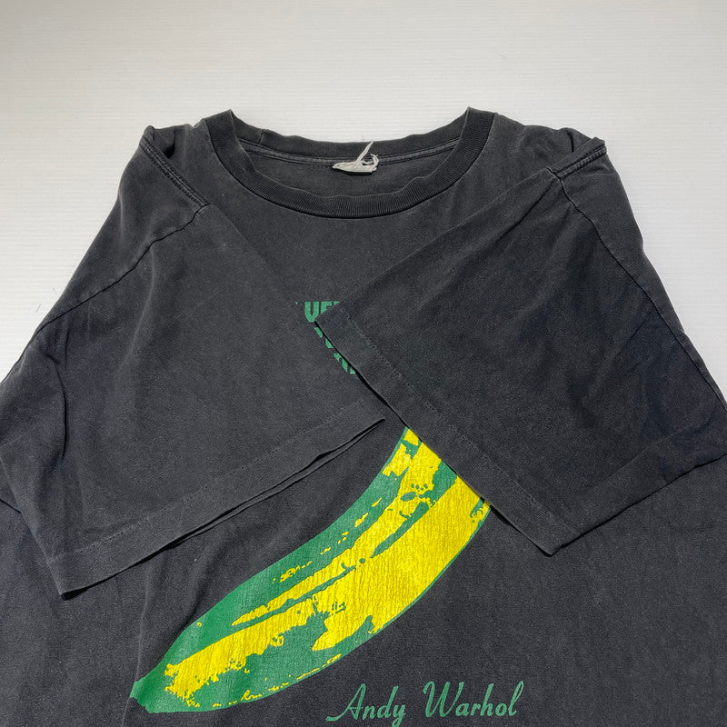 【現状渡し品】【メンズ】 UNKNOWN THE VELVET UNDERGROUND &NICO TEE VINTAGE ヴェルヴェット アンダーグラウンド＆ニコ Tシャツ 半袖 トップス ヴィンテージ 145-260818-ko-11-teih サイズ：不明 カラー：ブラック 万代Net店