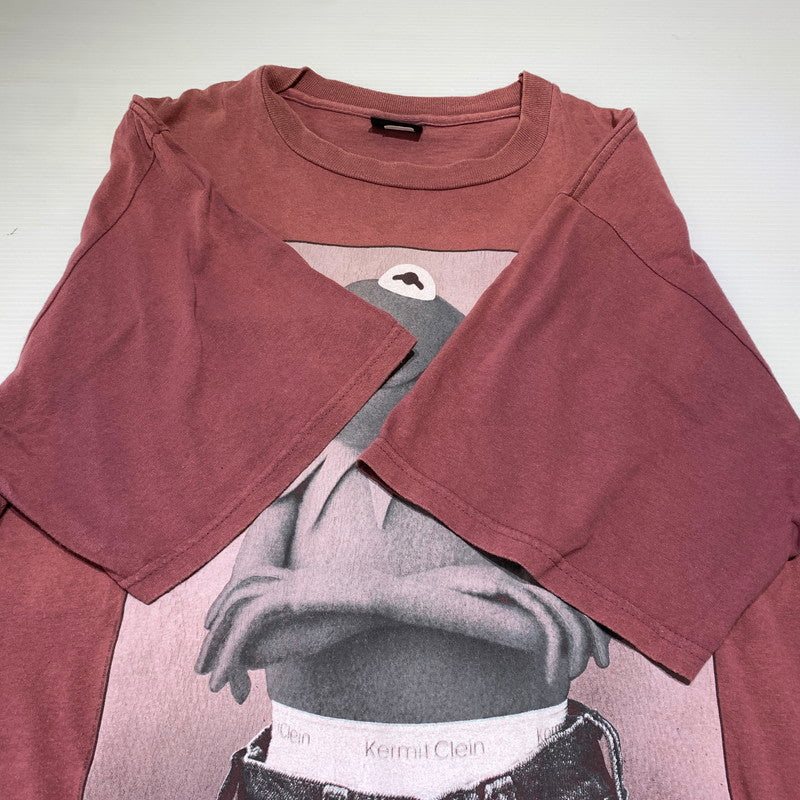 【現状渡し品】【メンズ】 CHANGES チェンジーズ KERMIT CLEIN S/S TEE カーミット クライン ショートスリーブ Tシャツ 半袖 トップス 145-260818-ko-08-teih サイズ：XL カラー：ピンク 万代Net店