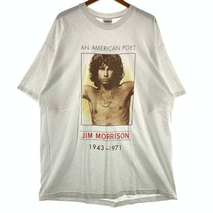 【中古品】【メンズ】 HANES ヘインズ JIM MORRISON S/S TEE ジム モリソン ショートスリーブ Tシャツ 半袖 トップス 145-260818-ko-07-teih サイズ：XL カラー：ホワイト 万代Net店