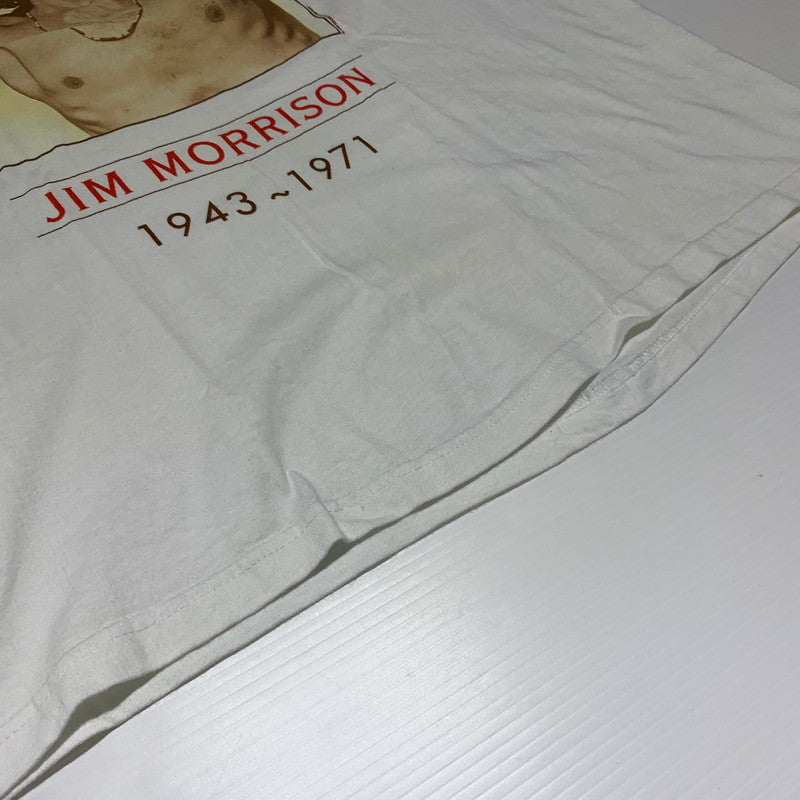 【中古品】【メンズ】 HANES ヘインズ JIM MORRISON S/S TEE ジム モリソン ショートスリーブ Tシャツ 半袖 トップス 145-260818-ko-07-teih サイズ：XL カラー：ホワイト 万代Net店