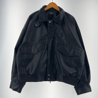 【中古品】【メンズ】 CLEL クレイル FAKE LEATHER JACKET CLEjk855 フェイク レザー ジャケット アウター 合成皮革 147-260818-ko-18-teih サイズ：M カラー：ブラック 万代Net店