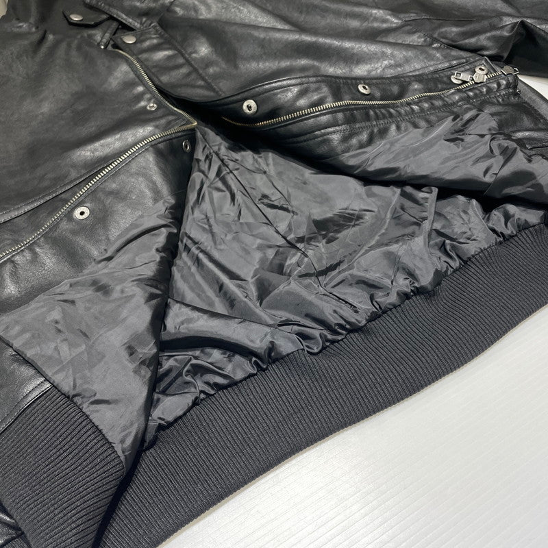 【中古品】【メンズ】 CLEL クレイル FAKE LEATHER JACKET CLEjk855 フェイク レザー ジャケット アウター 合成皮革 147-260818-ko-18-teih サイズ：M カラー：ブラック 万代Net店