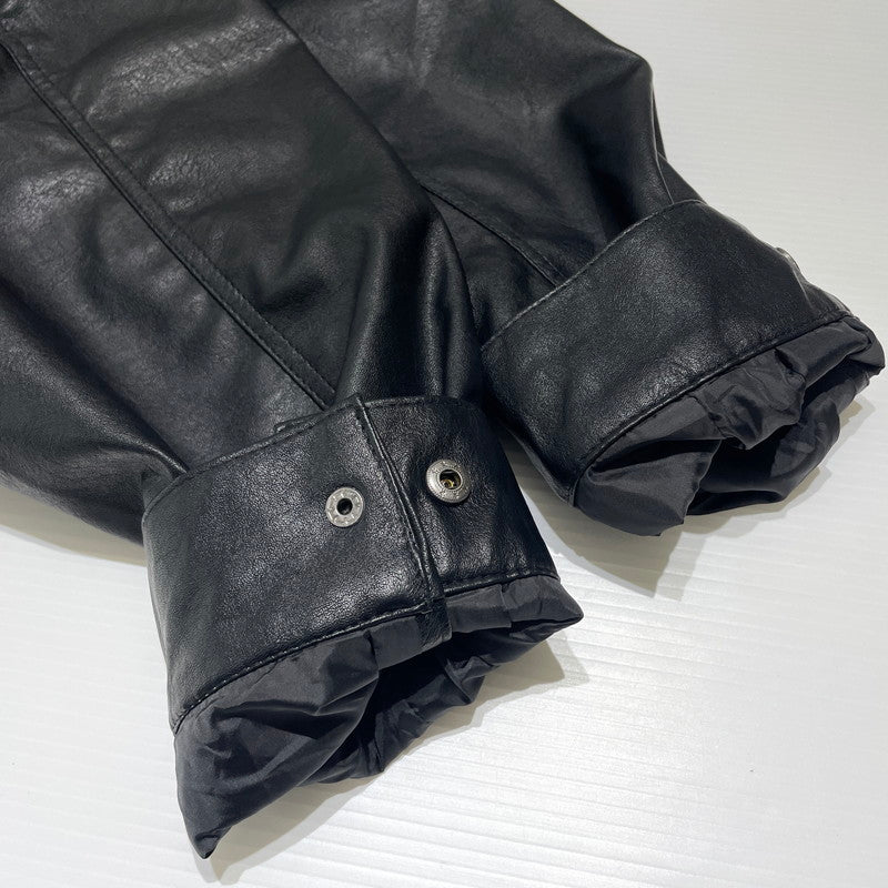 【中古品】【メンズ】 CLEL クレイル FAKE LEATHER JACKET CLEjk855 フェイク レザー ジャケット アウター 合成皮革 147-260818-ko-18-teih サイズ：M カラー：ブラック 万代Net店