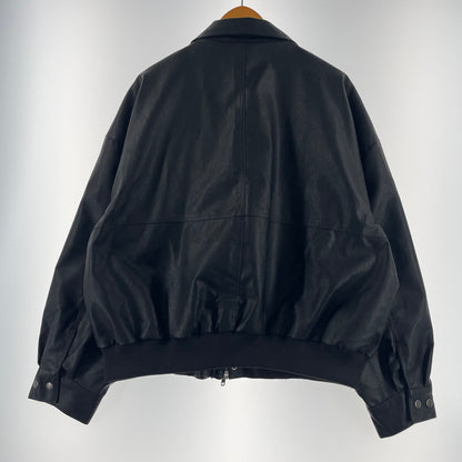 【中古品】【メンズ】 CLEL クレイル FAKE LEATHER JACKET CLEjk855 フェイク レザー ジャケット アウター 合成皮革 147-260818-ko-18-teih サイズ：M カラー：ブラック 万代Net店