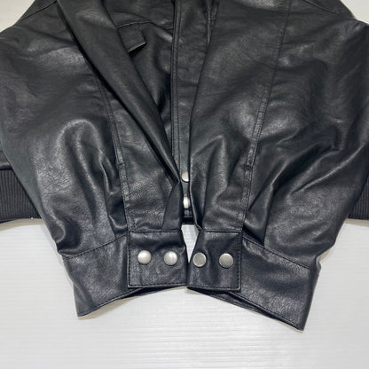 【中古品】【メンズ】 CLEL クレイル FAKE LEATHER JACKET CLEjk855 フェイク レザー ジャケット アウター 合成皮革 147-260818-ko-18-teih サイズ：M カラー：ブラック 万代Net店