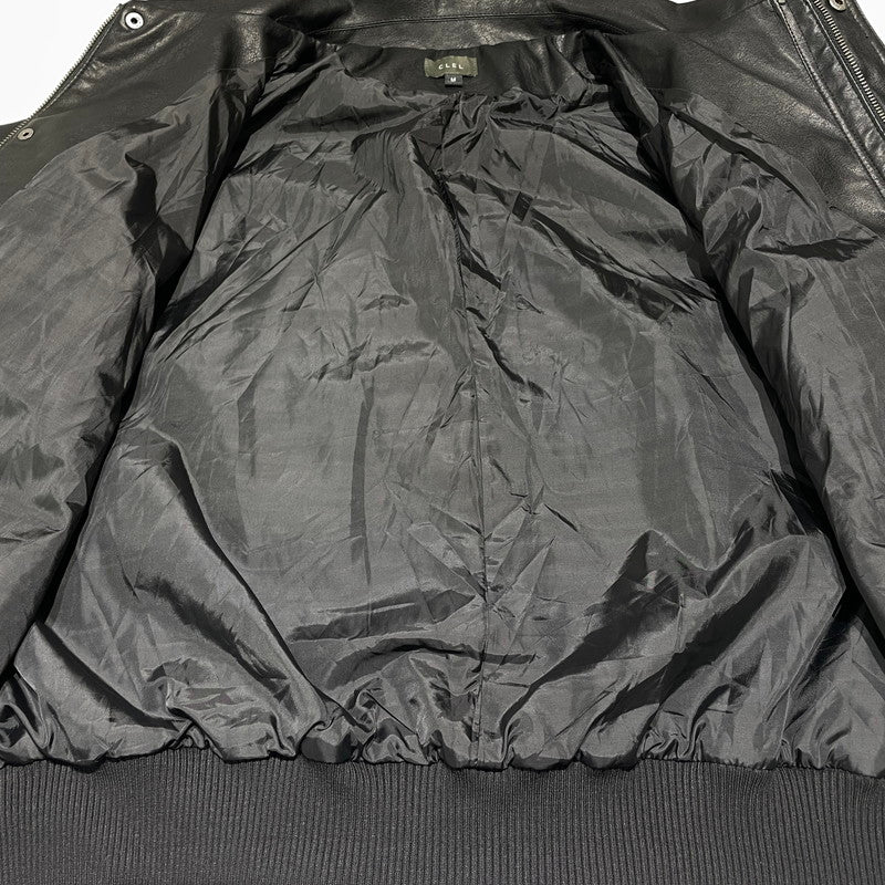 【中古品】【メンズ】 CLEL クレイル FAKE LEATHER JACKET CLEjk855 フェイク レザー ジャケット アウター 合成皮革 147-260818-ko-18-teih サイズ：M カラー：ブラック 万代Net店