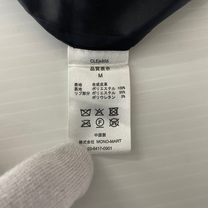【中古品】【メンズ】 CLEL クレイル FAKE LEATHER JACKET CLEjk855 フェイク レザー ジャケット アウター 合成皮革 147-260818-ko-18-teih サイズ：M カラー：ブラック 万代Net店