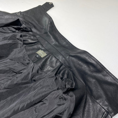 【中古品】【メンズ】 CLEL クレイル FAKE LEATHER JACKET CLEjk855 フェイク レザー ジャケット アウター 合成皮革 147-260818-ko-18-teih サイズ：M カラー：ブラック 万代Net店