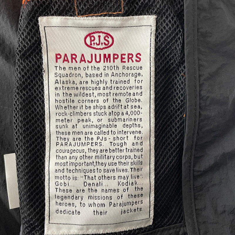 【中古品】【メンズ】 PARAJUMPERS パラジャンパーズ WINDBREAKER ZIP UP JACKET ウィンドブレーカー ジップアップ ジャケット ライトアウター 144-260818-ko-17-teih サイズ：M カラー：ブラック 万代Net店