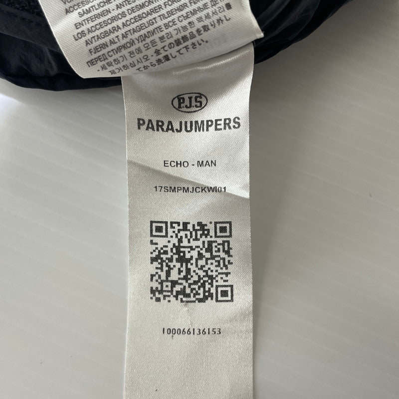 【中古品】【メンズ】 PARAJUMPERS パラジャンパーズ WINDBREAKER ZIP UP JACKET ウィンドブレーカー ジップアップ ジャケット ライトアウター 144-260818-ko-17-teih サイズ：M カラー：ブラック 万代Net店
