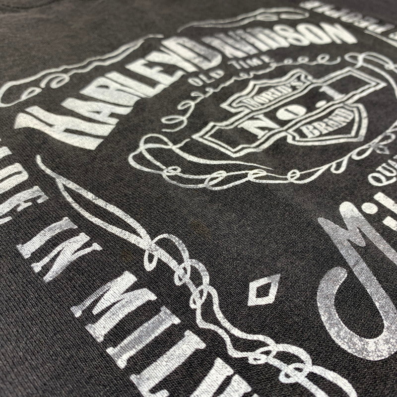 【現状渡し品】【メンズ】 SOFFE ソフィー HARLEY DAVIDSON JACK DANIEL'S S/S TEE ハーレーダビッドソン ジャックダニエル ショートスリーブ Tシャツ 半袖 トップス 145-260818-ko-01-teih サイズ：L カラー：ブラック系 万代Net店