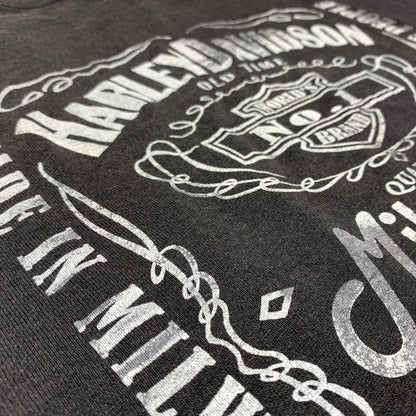 【現状渡し品】【メンズ】 SOFFE ソフィー HARLEY DAVIDSON JACK DANIEL'S S/S TEE ハーレーダビッドソン ジャックダニエル ショートスリーブ Tシャツ 半袖 トップス 145-260818-ko-01-teih サイズ：L カラー：ブラック系 万代Net店