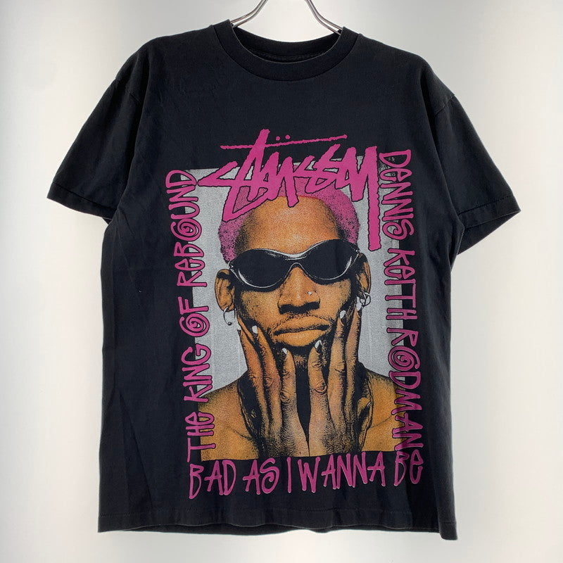 【中古品】【メンズ】 STUSSY ステューシー DENNIS RODMAN S/S TEE デニスロッドマン ショートスリーブ Tシャツ 半袖 トップス 142-260818-ko-02-teih サイズ：L カラー：ブラック系 万代Net店
