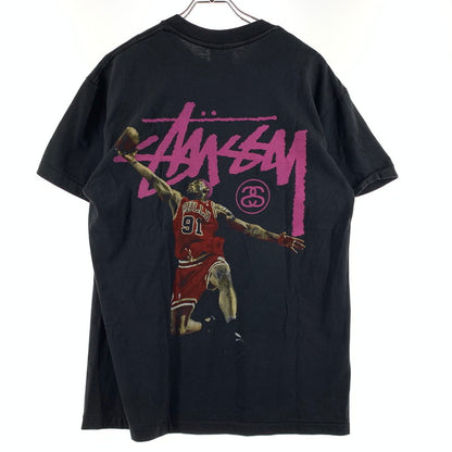 【中古品】【メンズ】 STUSSY ステューシー DENNIS RODMAN S/S TEE デニスロッドマン ショートスリーブ Tシャツ 半袖 トップス 142-260818-ko-02-teih サイズ：L カラー：ブラック系 万代Net店