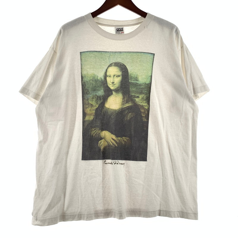 【現状渡し品】【メンズ】 ANVIL アンヴィル MONA LISA S/S TEE モナリザ ショートスリーブ Ｔシャツ 半袖 トップス 145-260818-ko-03-teih サイズ：F カラー：ホワイト 万代Net店