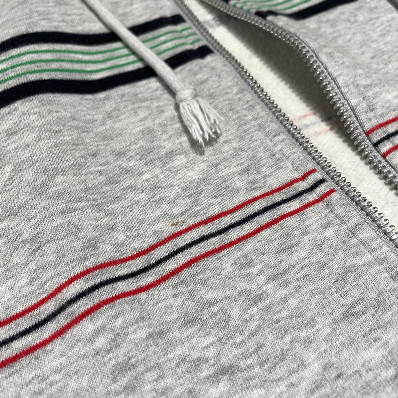 【現状渡し品】【メンズ】 SUPREME シュプリーム MULTI STRIPE ZIP PARKER マルチストライプ ジップパーカー トップス フルジップフーディ 149-260818-ko-12-teih サイズ：L カラー：グレー 万代Net店