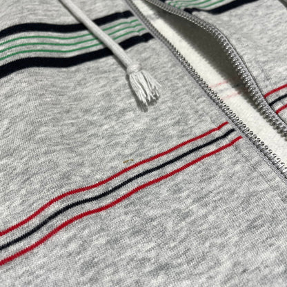【現状渡し品】【メンズ】 SUPREME シュプリーム MULTI STRIPE ZIP PARKER マルチストライプ ジップパーカー トップス フルジップフーディ 149-260818-ko-12-teih サイズ：L カラー：グレー 万代Net店
