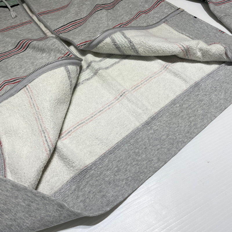 【現状渡し品】【メンズ】 SUPREME シュプリーム MULTI STRIPE ZIP PARKER マルチストライプ ジップパーカー トップス フルジップフーディ 149-260818-ko-12-teih サイズ：L カラー：グレー 万代Net店