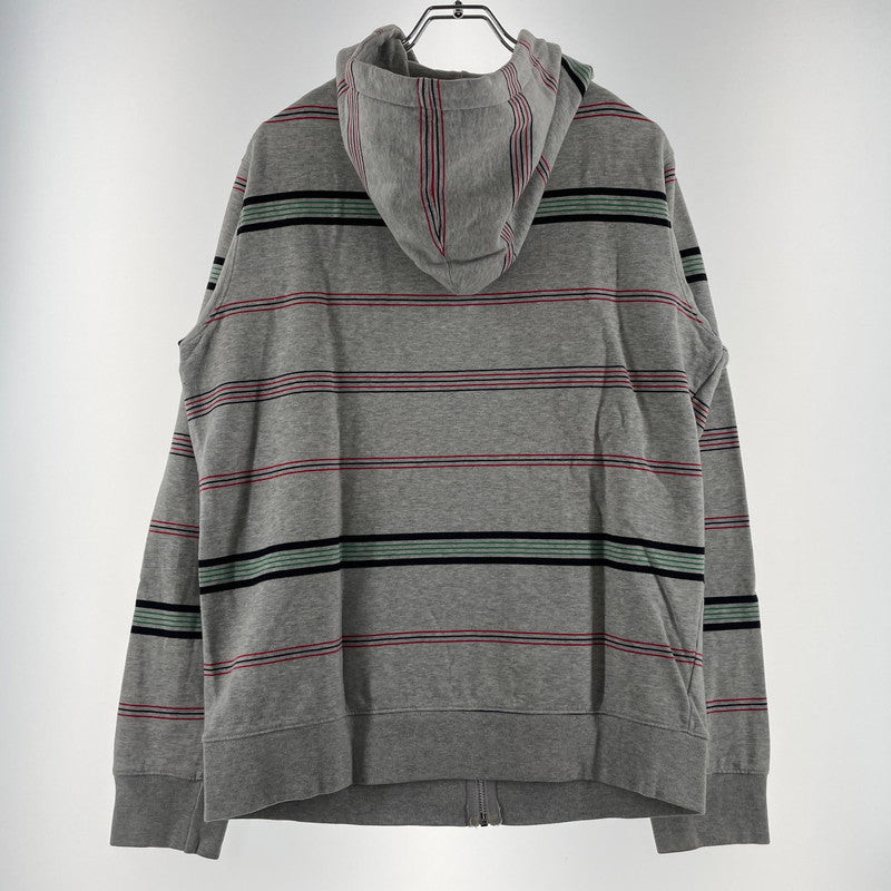 【現状渡し品】【メンズ】 SUPREME シュプリーム MULTI STRIPE ZIP PARKER マルチストライプ ジップパーカー トップス フルジップフーディ 149-260818-ko-12-teih サイズ：L カラー：グレー 万代Net店