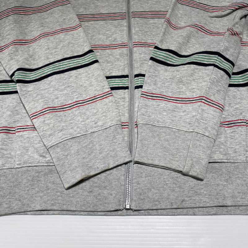 【現状渡し品】【メンズ】 SUPREME シュプリーム MULTI STRIPE ZIP PARKER マルチストライプ ジップパーカー トップス フルジップフーディ 149-260818-ko-12-teih サイズ：L カラー：グレー 万代Net店