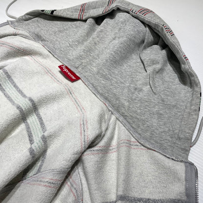 【現状渡し品】【メンズ】 SUPREME シュプリーム MULTI STRIPE ZIP PARKER マルチストライプ ジップパーカー トップス フルジップフーディ 149-260818-ko-12-teih サイズ：L カラー：グレー 万代Net店