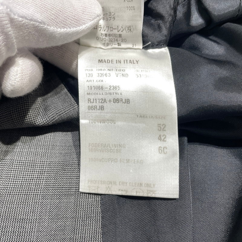 【中古品】【メンズ】 POLO RALPH LAUREN ポロ・ラルフローレン SET UP SUIT RJ112A 06RJB セットアップ スーツ ジャケット ボトムス 145-260818-ko-19-teih サイズ：42 カラー：グレー 万代Net店