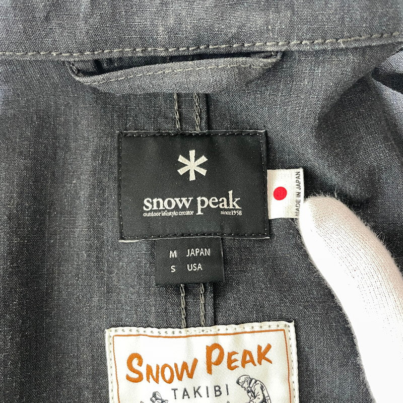 【中古品】【メンズ】 SNOW PEAK スノーピーク TAKIBI COVERALL JK-18AU012 タキビ カバーオール アウター ワークジャケット 144-260818-ko-20-teih サイズ：M カラー：グレー 万代Net店