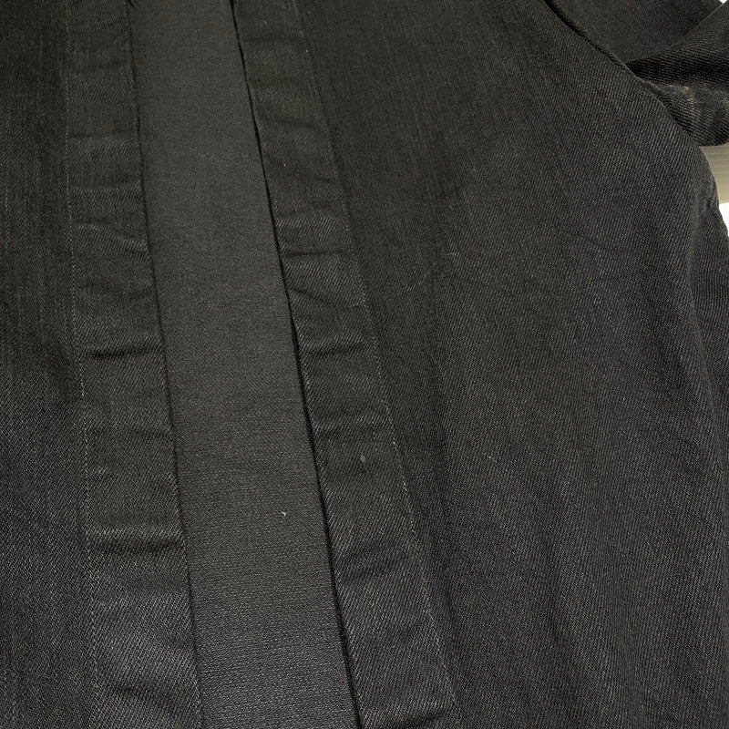 【中古品】【メンズ】 UNUSED アンユーズド NO-COLLAR CUTOFF DENIM JACKET US1129 ノーカラー カットオフ デニムジャケット ライトアウター 140-260818-ko-21-teih サイズ：00 カラー：ブラック 万代Net店