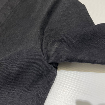 【中古品】【メンズ】 UNUSED アンユーズド NO-COLLAR CUTOFF DENIM JACKET US1129 ノーカラー カットオフ デニムジャケット ライトアウター 140-260818-ko-21-teih サイズ：00 カラー：ブラック 万代Net店