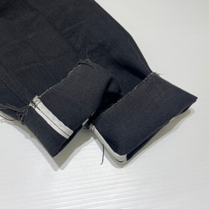 【中古品】【メンズ】 UNUSED アンユーズド NO-COLLAR CUTOFF DENIM JACKET US1129 ノーカラー カットオフ デニムジャケット ライトアウター 140-260818-ko-21-teih サイズ：00 カラー：ブラック 万代Net店